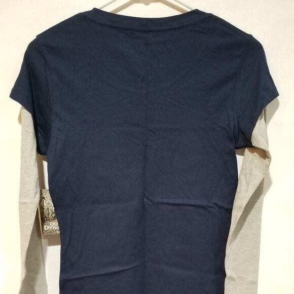 DUCK DYNASTY Womens M 7-9 Blue Get Yer Quack On Long Sleeve T-Shirt Shirt NWT - Picture 2 of 6